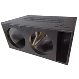 Dual 12" Ported Sub Enclosure XL (Jumbo Air Space) Double Baffled Moon Car Stereo