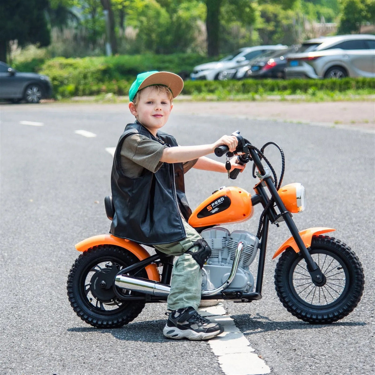 36V Magic Cars E-Chopper, Leather Seat, Rubber Air Wheels, Brushless Motor