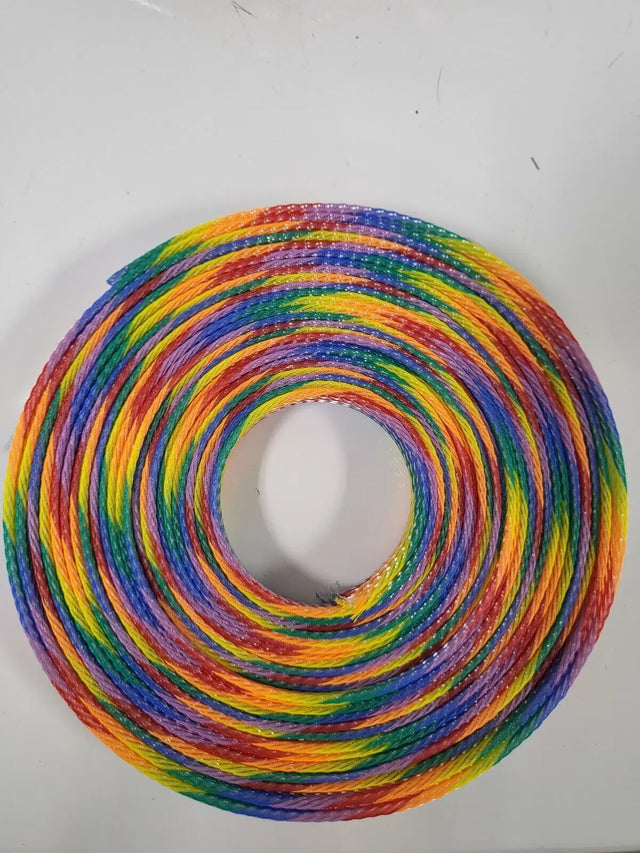 25 FT 1/2" RAINBOW PET EXPANDO SLEEVING BRAID AC/DC WIRE AND SUPPLY