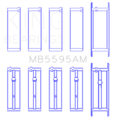 King Engine Bearings Datsun Ka-24E (Size +0.25mm) Main Bearing Set