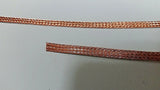 250 Ft' Flat Braided BARE PURE Copper Wire 1/4" Wide Ground Strap USA ACDC