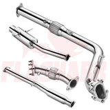 2002-2007 Subaru WRX/STI GD EJ205 Catback Exhaust 3" Pipe 4.5" Muffler Tip + Downpipe Up-pipe Flashark