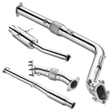 2002-2007 Subaru WRX/STI GD EJ205 Catback Exhaust 3" Pipe 4.5" Muffler Tip + Downpipe Up-pipe Flashark