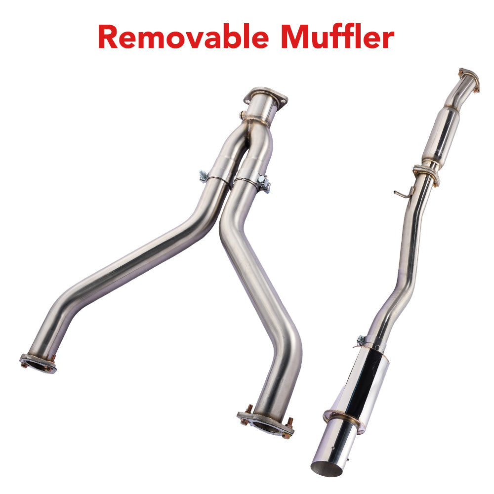 3 Inches Single Tip Cat-Back Exhaust for 2009-2020 Nissan 370Z Flashark