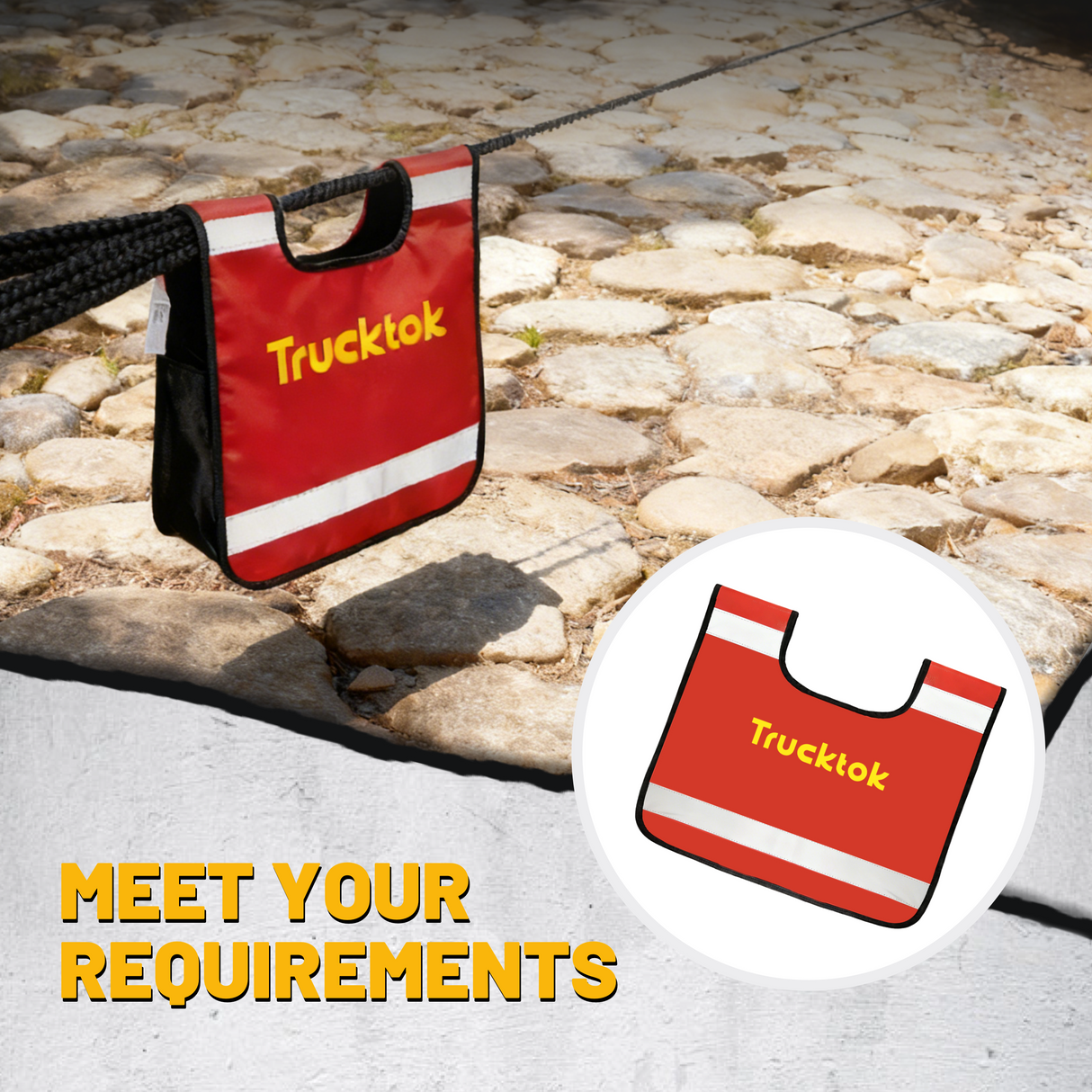 Trucktok Winch Line Damper Reflective Safety Blanket with Pocket TruckTok