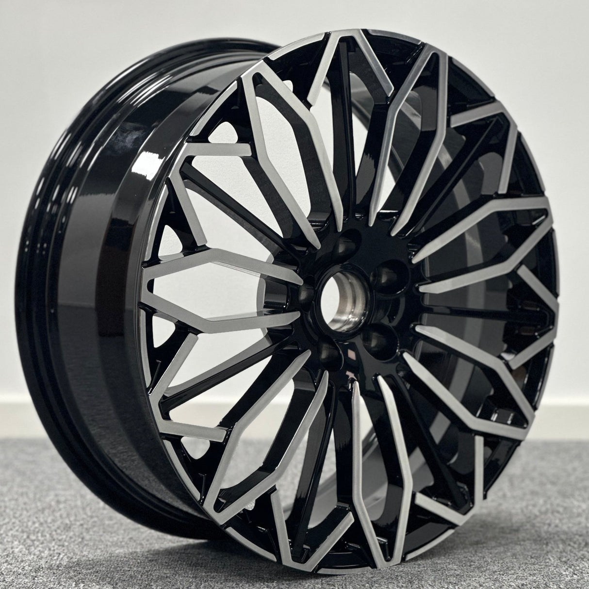 20 x 8.0 5x114.3 Black Machine Face 1 pc Lexus, Toyota Style Wheels