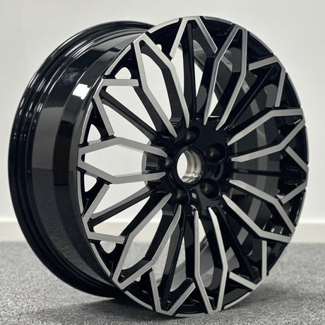 20 x 8.0 5x114.3 Black Machine Face 1 pc Lexus, Toyota Style Wheels