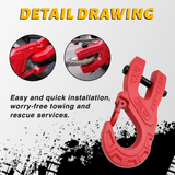 Trucktok 3/8" Forged Steel Winch Hook 44,000 lbs with Safety Latch TruckTok