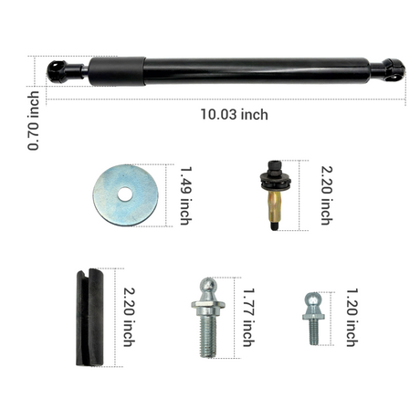 Trucktok 2003-2008 Dodge Ram 1500 & 2003-2009 Ram 2500 3500 Tailgate Assist Shock Kit TruckTok