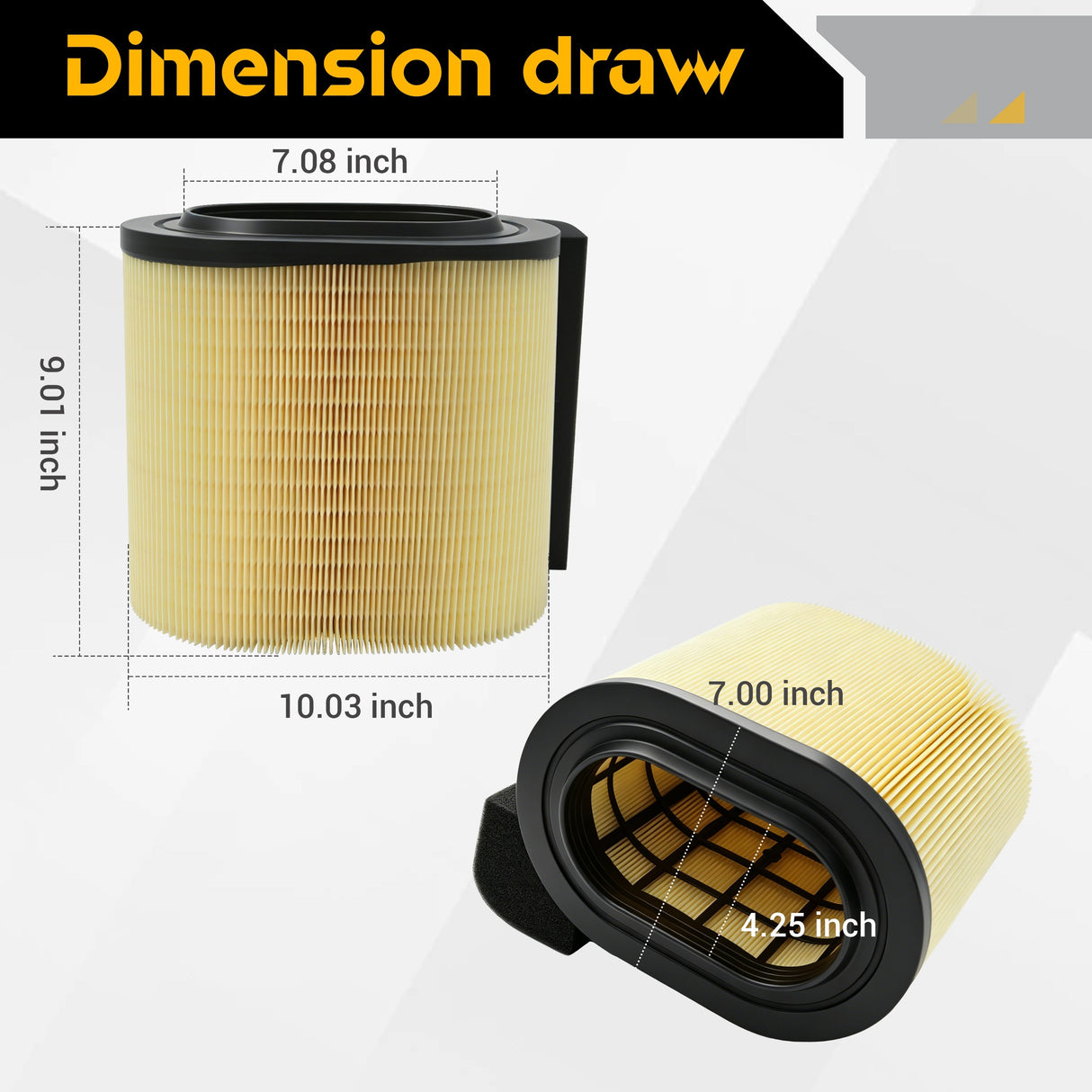 Trucktok 2017-2019 6.7L Ford Powerstroke Diesel Air Filter Replaces FA1927 TruckTok