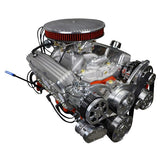 GM Small Block Compatible 383 c.i. Low Profile Engine - 436 Horsepower - Deluxe Dressed - Polished Pulley Kit - Carbureted