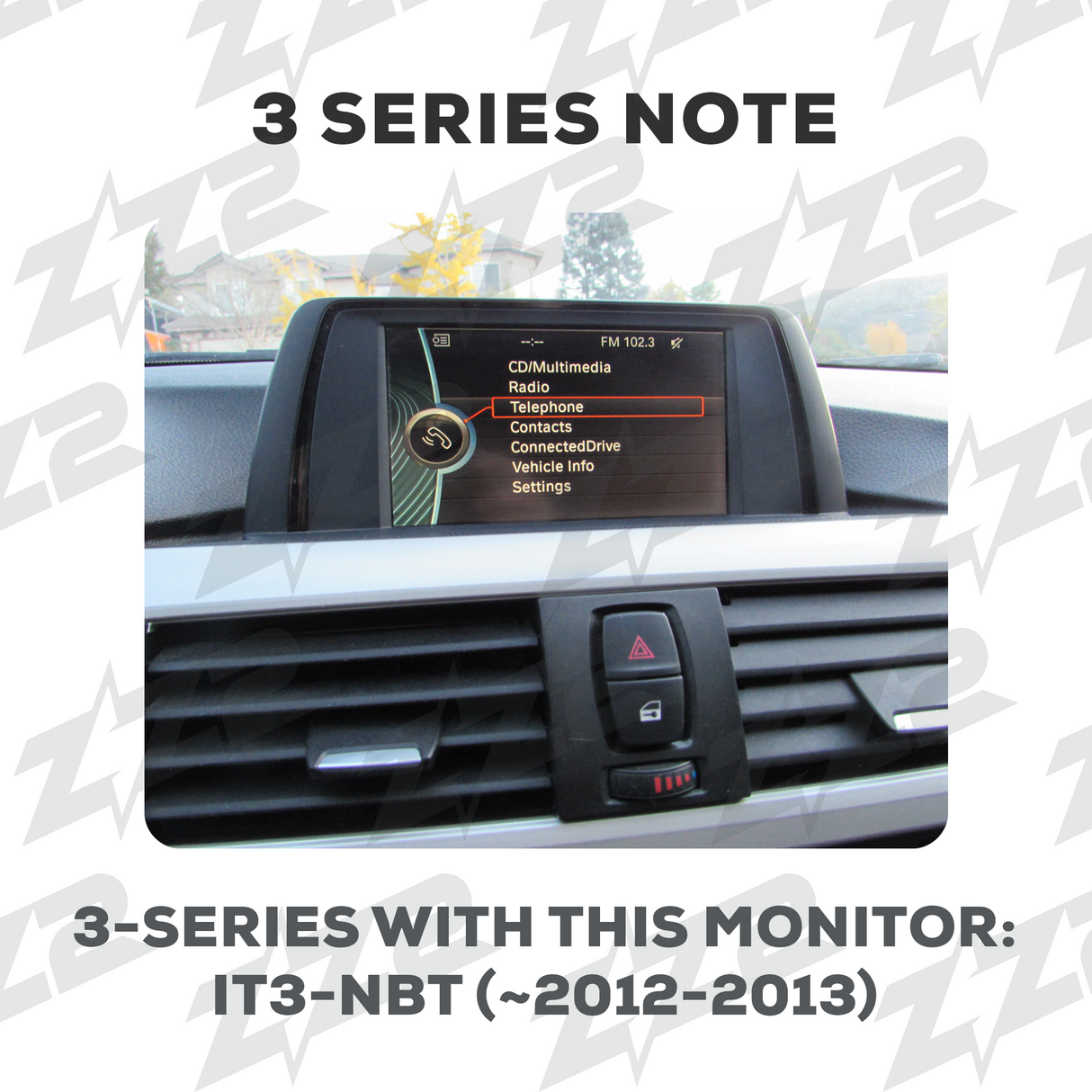 8.8" DIZZPLAY for BMW 3/5 series (E90/E91/E92/E93/E60/E61) 2004-2008 equipped with the CCC* system - UHD ZZ2