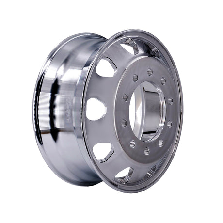 22.5 x 8.25 Kenworth Stylized 2pcs Truck Wheels Forged Aluminum Rims Both-Side Polished Mirror 10 Holes