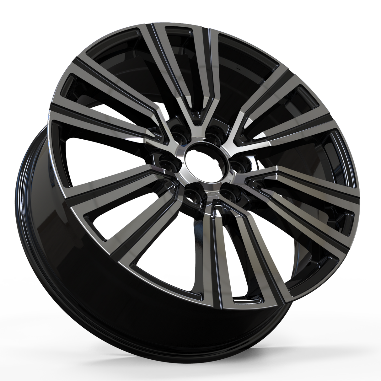 Toyota Sequoia Tacoma TRD Style wheels 22x8.5 6x139.7 Black Machine Face 1 pcs