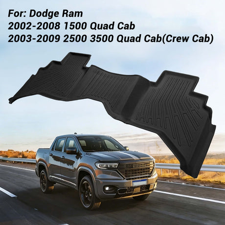 Trucktok Dodge Ram 2002-2008 1500 & 2003-2009 2500 3500 Crew Cab (Quad Cab) All-Weather Floor Mats TruckTok