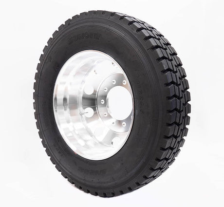 (Set of 200) 11R 24.5 16 PR Open Shoulder Drive Truck Tire with 24.5 x 8.25 Wheel (Mounted) x200