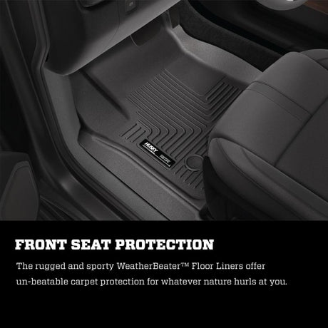 Revêtement de sol noir pour 2e siège Husky Liners 14 Chevrolet Silverado/14 GMC Sierra 1500 Weatherbeater