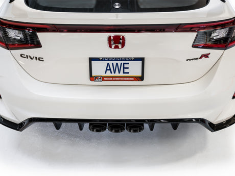 Échappement AWE Tuning 2023 Honda Civic Type R FL5 Touring Edition avec embouts noirs Triple Diamond