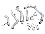 AWE Tuning 0FG Dual Rear Exit Exhaust with Chrome Silver Tips and BashGuard | 2021+ Ford Bronco