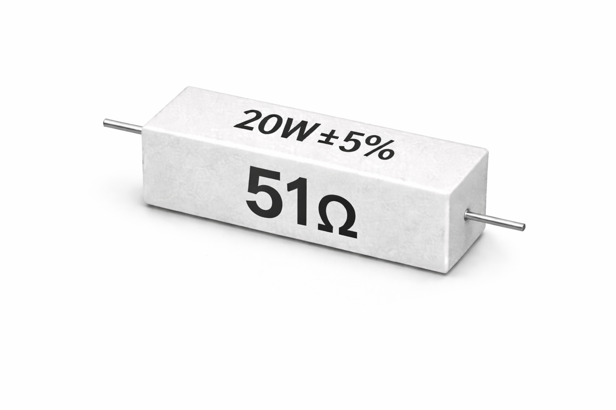 PANMILED 20W Cement Resistor, ±5% Ceramic Wirewound Power Resistor (15Ω–750Ω) High Watt Fixed Resistor TekShack