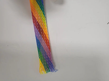 25 FT 1/2" RAINBOW PET EXPANDO SLEEVING BRAID AC/DC WIRE AND SUPPLY