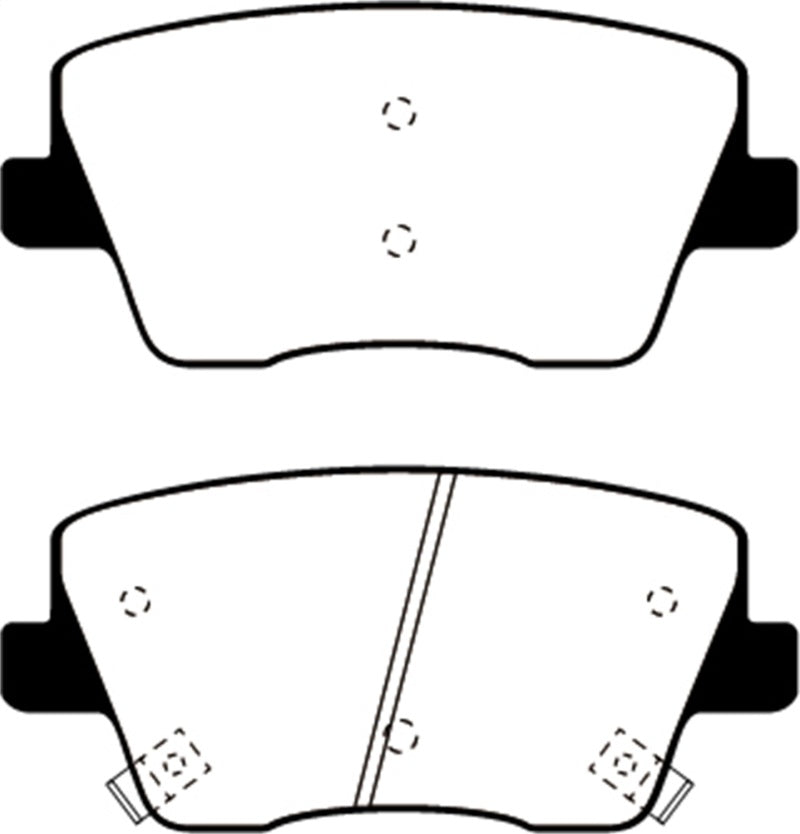 EBC 2019+ Hyundai Veloster N (2nd Gen) 2.0L Turbo Greenstuff Rear Brake Pads