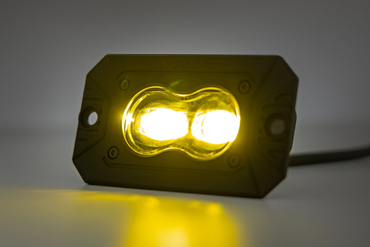 Rough Country Black Series 3x1.75 Inch LED Slim Fog Light Pair