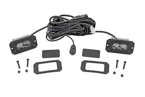 Rough Country Black Series 3x1.75 Inch LED Slim Fog Light Pair