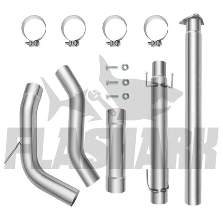 4"/5" Downpipe-Back 2016-2018 5.0 Cummins | Nissan Titan DPF Delete Race Pipe