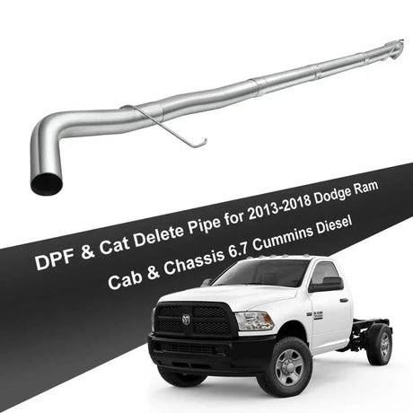 4/5 Inches 2011-2018 DPF Delete 6.7 for Dodge Ram Cummins Cab & Chassis Turbo-Back / Downpipe-Back Flashark