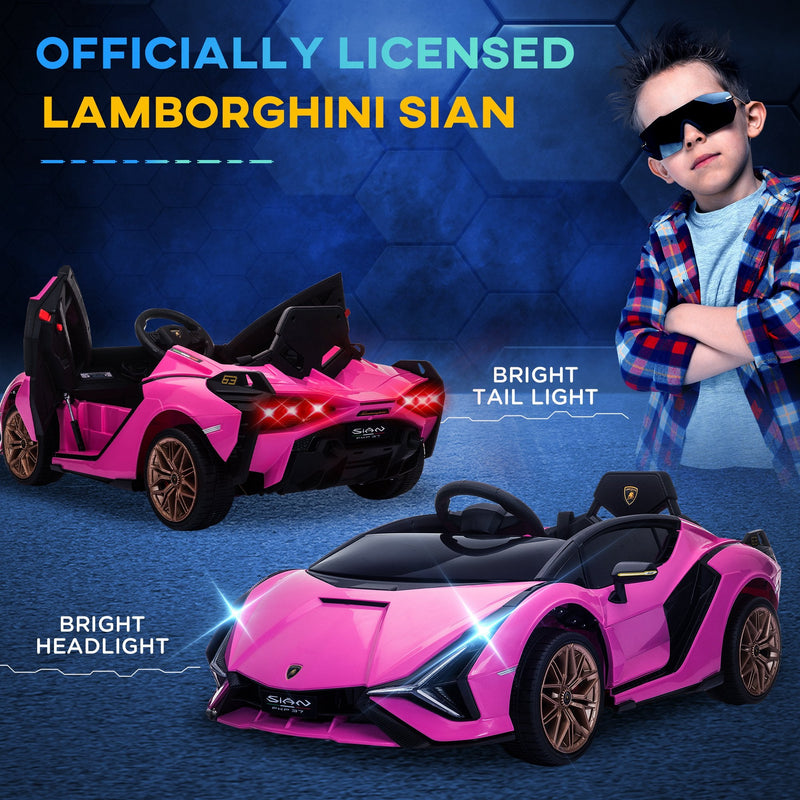 Lamborghini SIAN 12V Kids Electric Ride On Car Toy with Remote Control