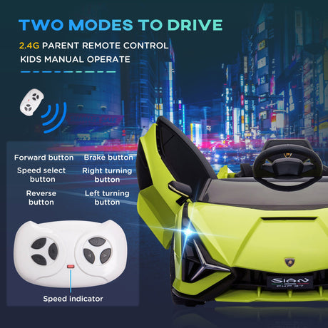 Lamborghini SIAN 12V Kids Electric Ride On Car Toy with Remote Control