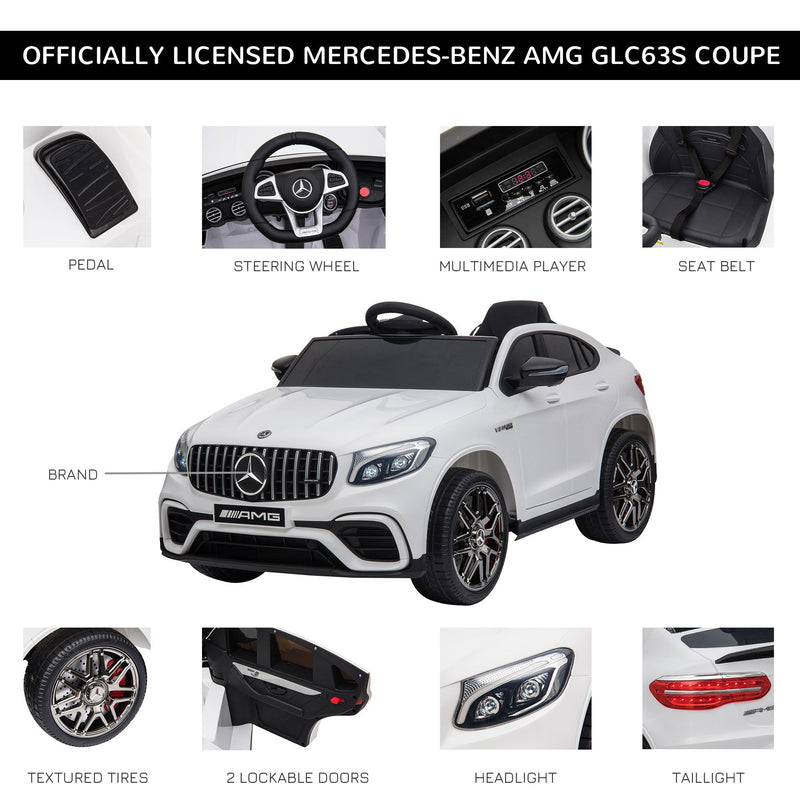 Mercedez-Benz 12V Kids Ride-On Car with Remote Control, Music, and Lights - A Premium Driving Experience for Young Ones