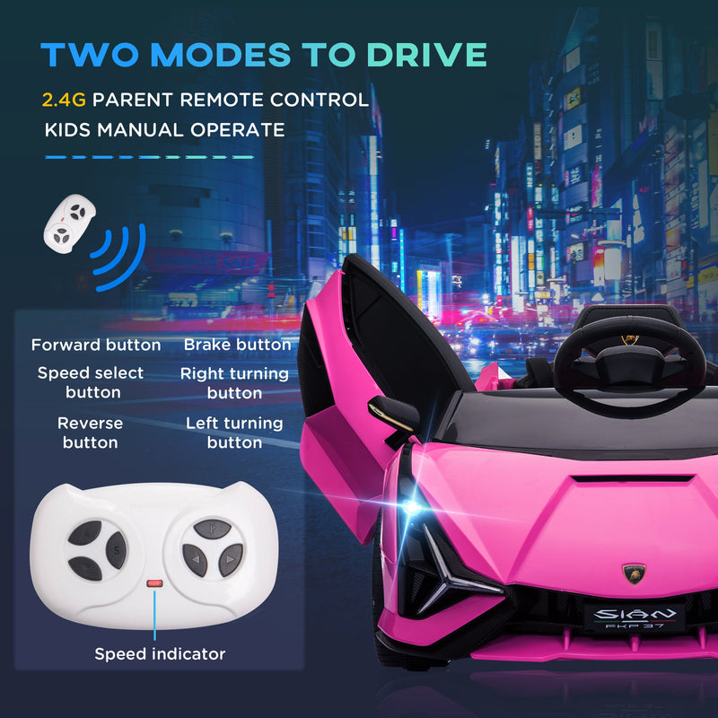 Lamborghini SIAN 12V Kids Electric Ride On Car Toy with Remote Control