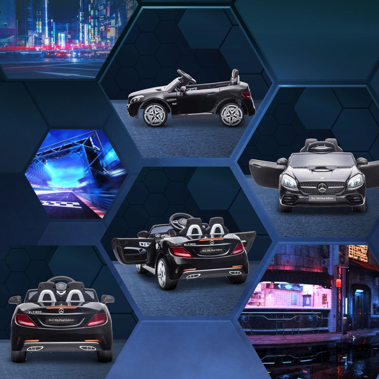 Electric Ride-On Car for Kids with Remote Control, Dual Motors, Music and Lights