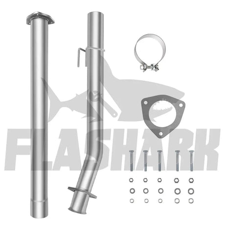 4.0/5.0 Inch 6.7 Powerstroke DPF Delete Race Pipe | Downpipe-Back Exhaust w/Muffler for 2011-2023 Ford F-250, F-350, F-450 Flashark