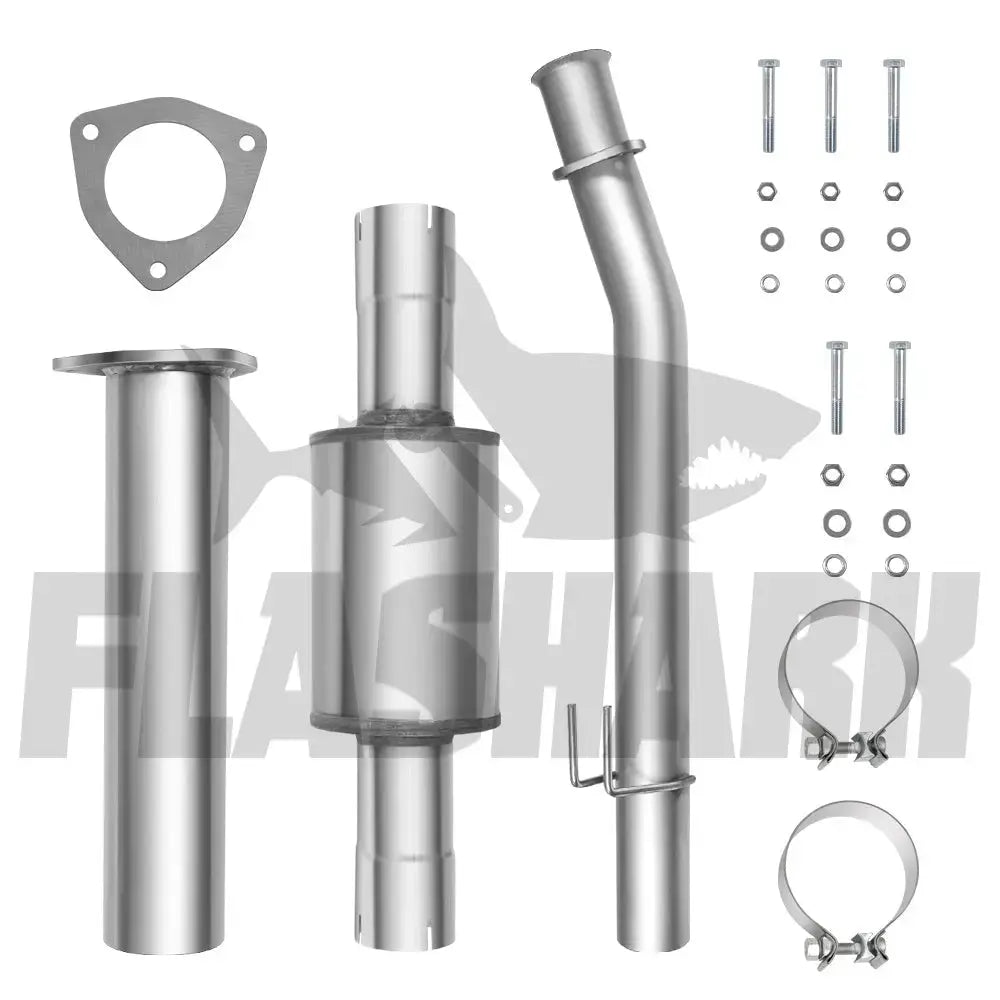 4.0/5.0 Inch 6.7 Powerstroke DPF Delete Race Pipe | Downpipe-Back Exhaust w/Muffler for 2011-2023 Ford F-250, F-350, F-450