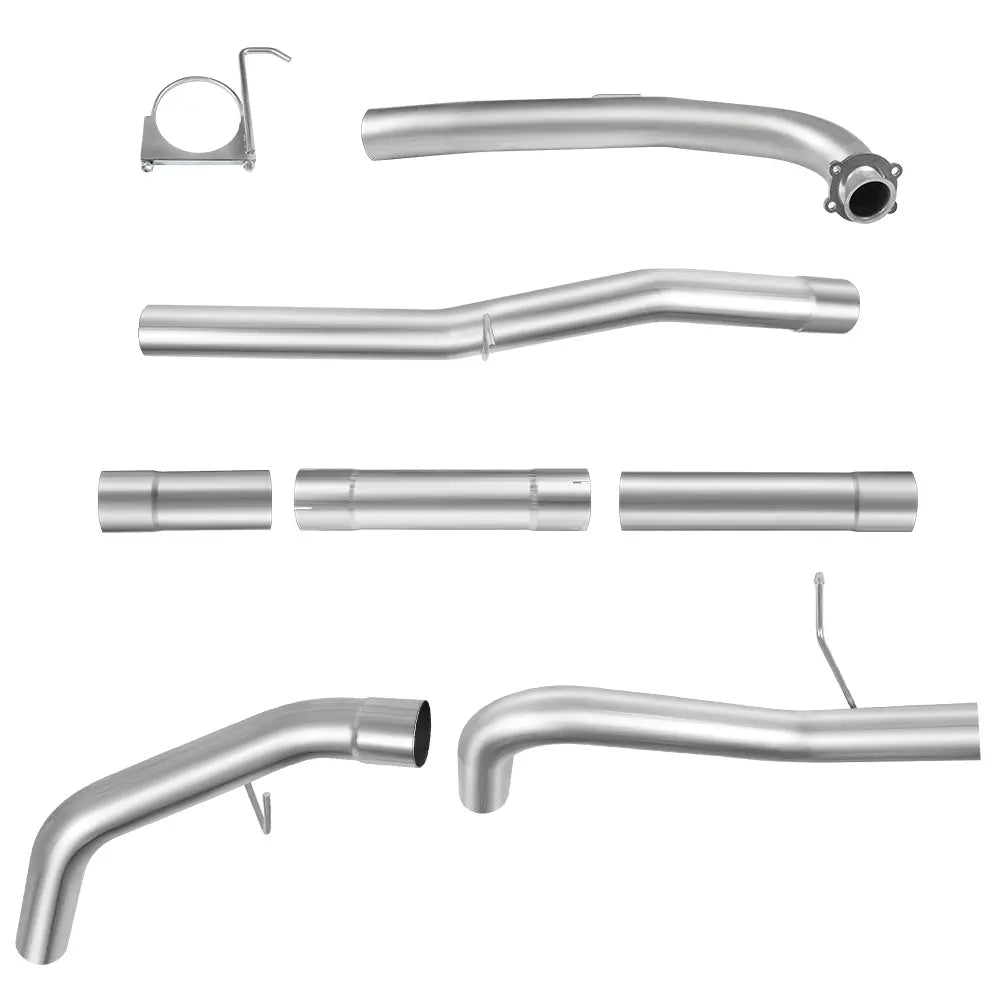 For 4.0/5.0 Inch 2017-2019 L5P 6.6 Duramax Chevy GMC DPF Delete Race Pipe Downpipe-Back Flashark