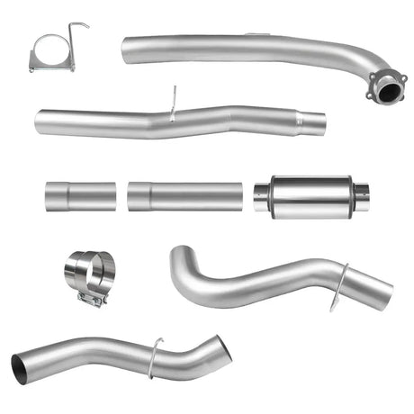 For 4.0/5.0 Inch 2017-2019 L5P 6.6 Duramax Chevy GMC DPF Delete Race Pipe Downpipe-Back Flashark