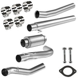 4.0/5.0 Inch 6.7 Powerstroke DPF Delete Race Pipe | Downpipe-Back Exhaust w/Muffler for 2011-2023 Ford F-250, F-350, F-450 Flashark