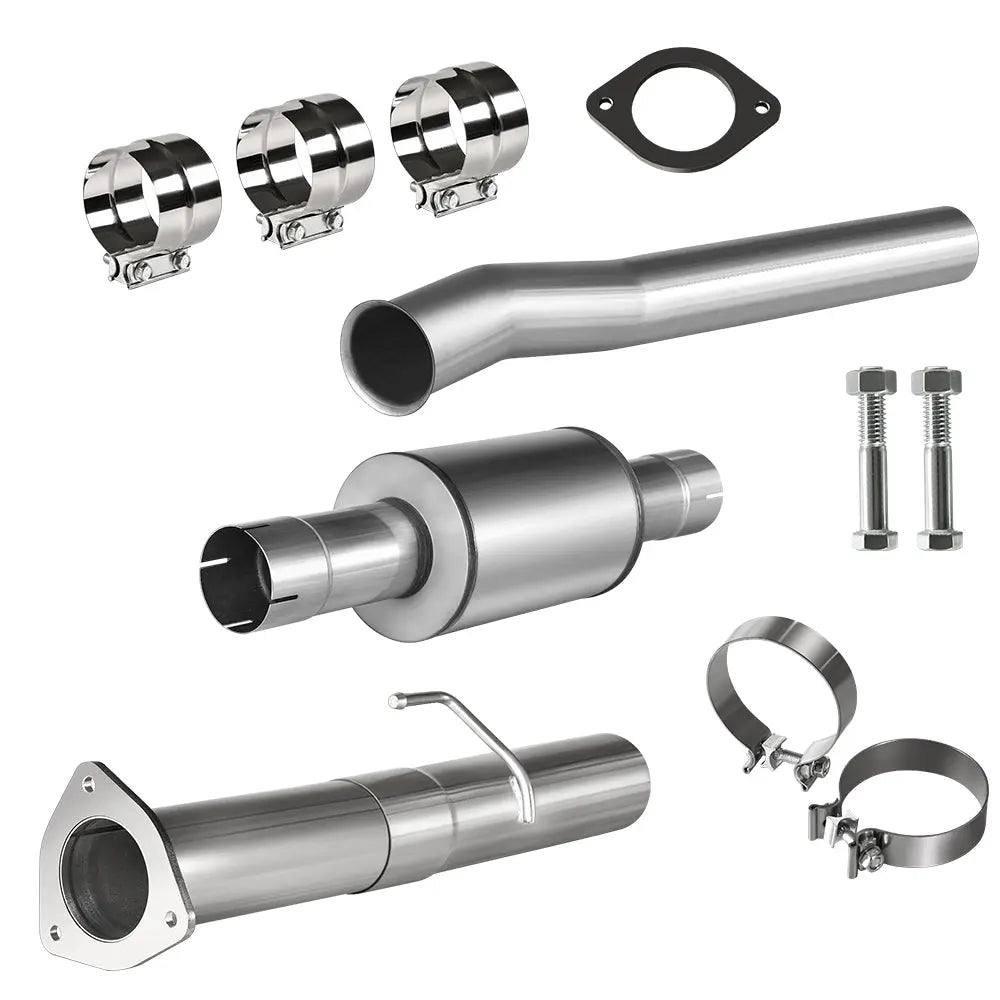 4.0/5.0 Inch 6.7 Powerstroke DPF Delete Race Pipe | Downpipe-Back Exhaust w/Muffler for 2011-2023 Ford F-250, F-350, F-450 Flashark