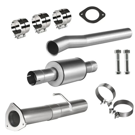 4.0/5.0 Inch 6.7 Powerstroke DPF Delete Race Pipe | Downpipe-Back Exhaust w/Muffler for 2011-2023 Ford F-250, F-350, F-450