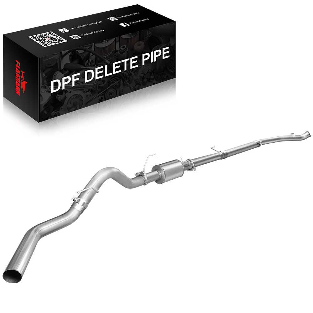 For 4.0 Inch 2007.5-2012 DPF Delete Race Pipe 6.7 Cummins Dodge Ram 2500/3500 Flashark