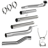 For 4.0 Inch 2007.5-2012 DPF Delete Race Pipe 6.7 Cummins Dodge Ram 2500/3500 Flashark