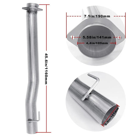 4.0/5.0 Inch 6.7 Powerstroke DPF Delete Race Pipe | Downpipe-Back Exhaust w/Muffler for 2011-2023 Ford F-250, F-350, F-450 Flashark
