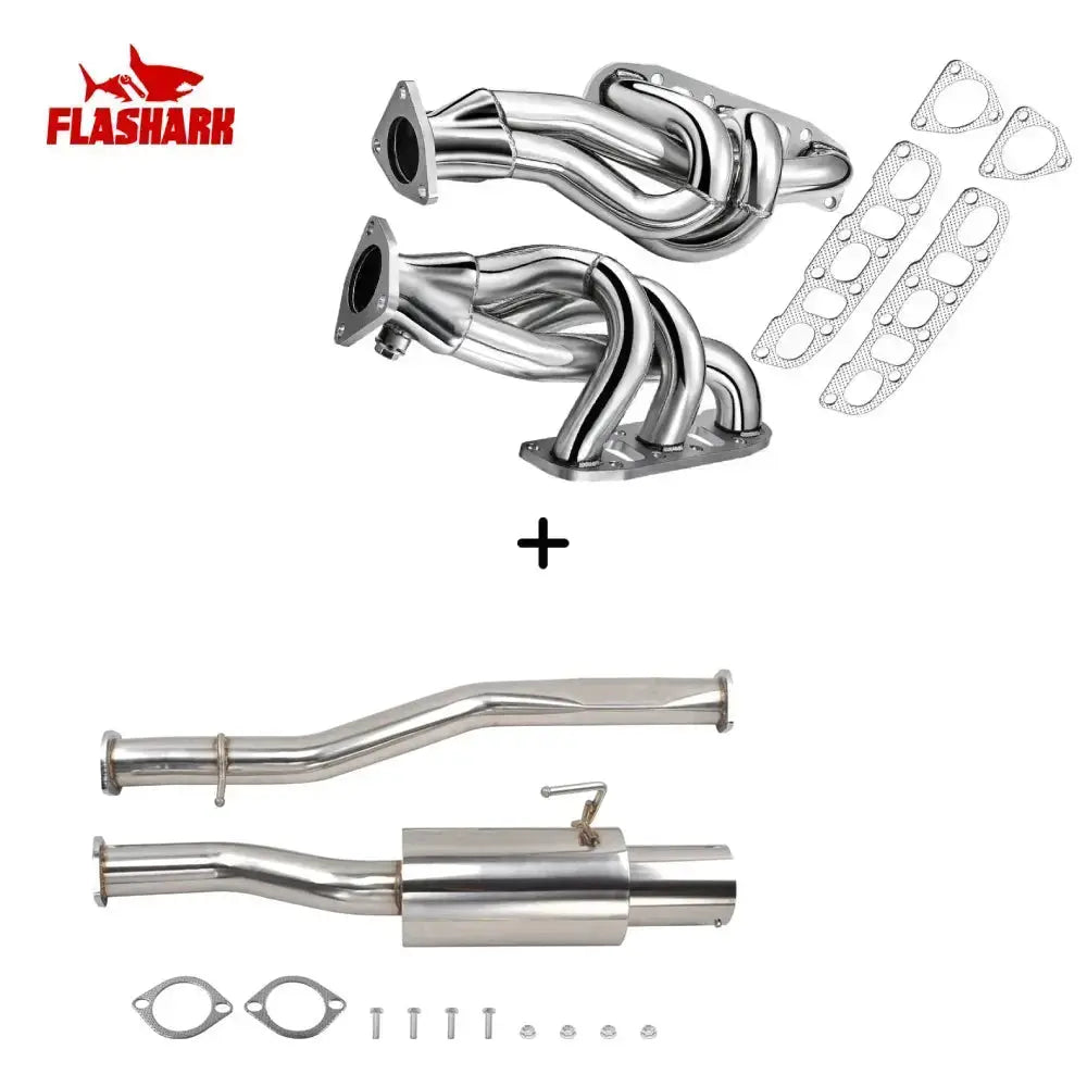 Catback Exhaust for 2003-2008 Nissan 350Z & Infiniti G35 with 4.5'' Single Tip & 3'' Pipe Flashark