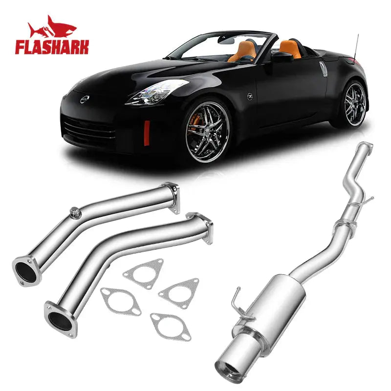 Catback Exhaust for 2003-2008 Nissan 350Z & Infiniti G35 with 4.5'' Single Tip & 3'' Pipe