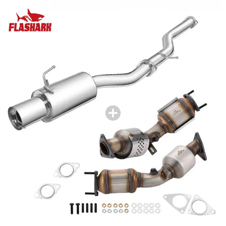 Catback Exhaust for 2003-2008 Nissan 350Z & Infiniti G35 with 4.5'' Single Tip & 3'' Pipe Flashark
