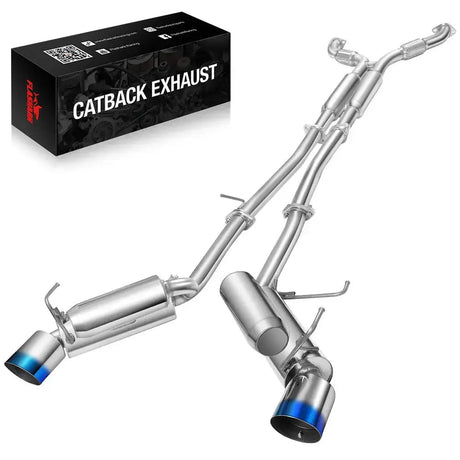 Exhaust Header/Downpipe/CatBack w/ 4.5 Inches Dual Burnt Tips All-In-One Kit for 2003-2006 Nissan 350Z Infiniti G35 Flashark