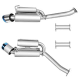 Exhaust Header/Downpipe/CatBack w/ 4.5 Inches Dual Burnt Tips All-In-One Kit for 2003-2006 Nissan 350Z Infiniti G35 Flashark